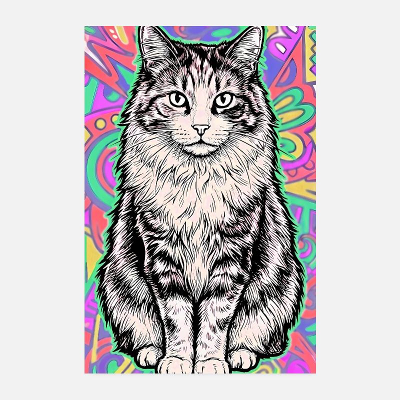 chat Poster 20 x 30 cm