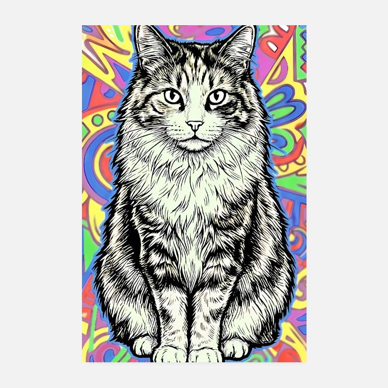 chat Poster 20 x 30 cm
