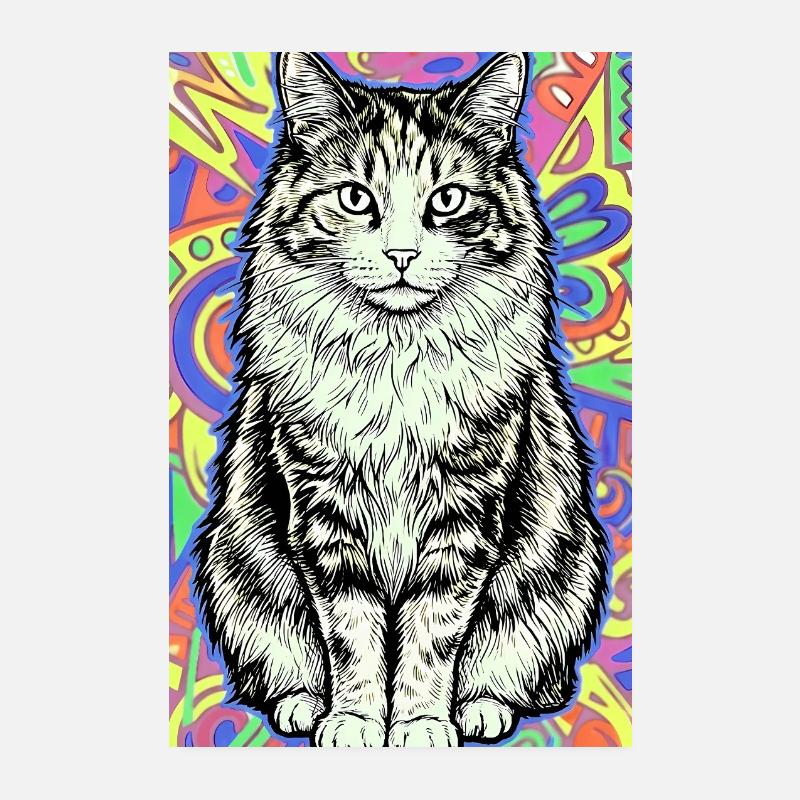 chat Poster 20 x 30 cm