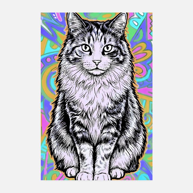 chat Poster 20 x 30 cm