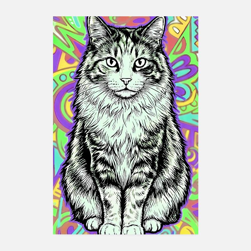 chat Poster 20 x 30 cm