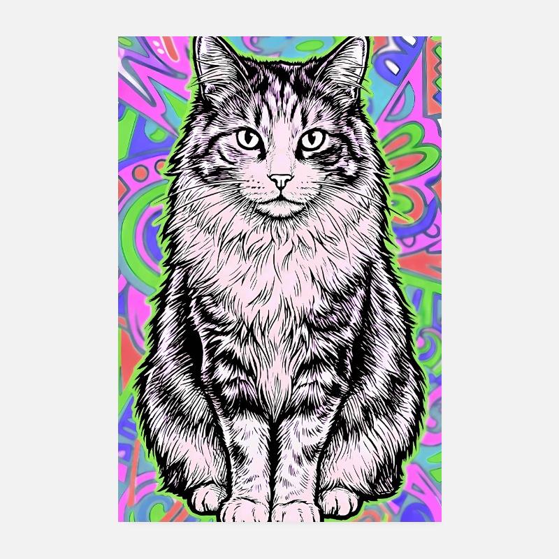 chat Poster 20 x 30 cm