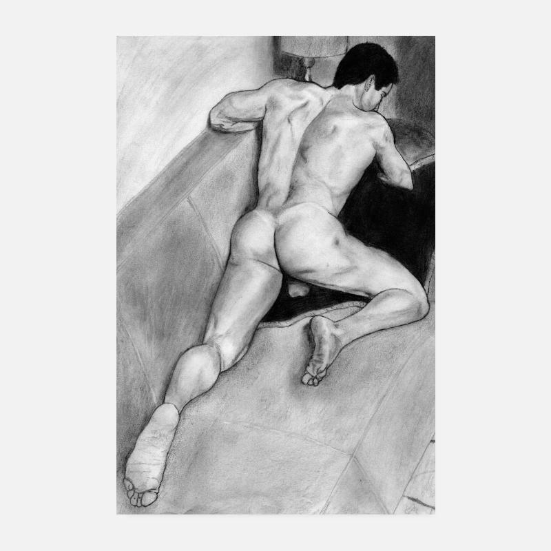 Pencil man ass Poster 8" x 12" (20x30 cm)