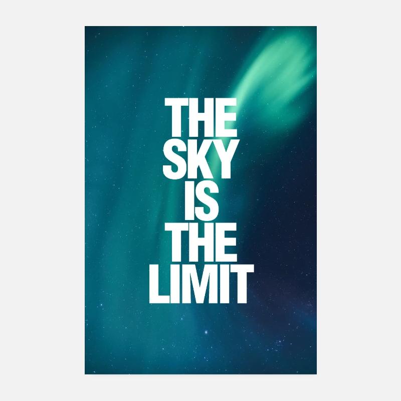 L'affiche du ciel est la limite Poster 20 x 30 cm