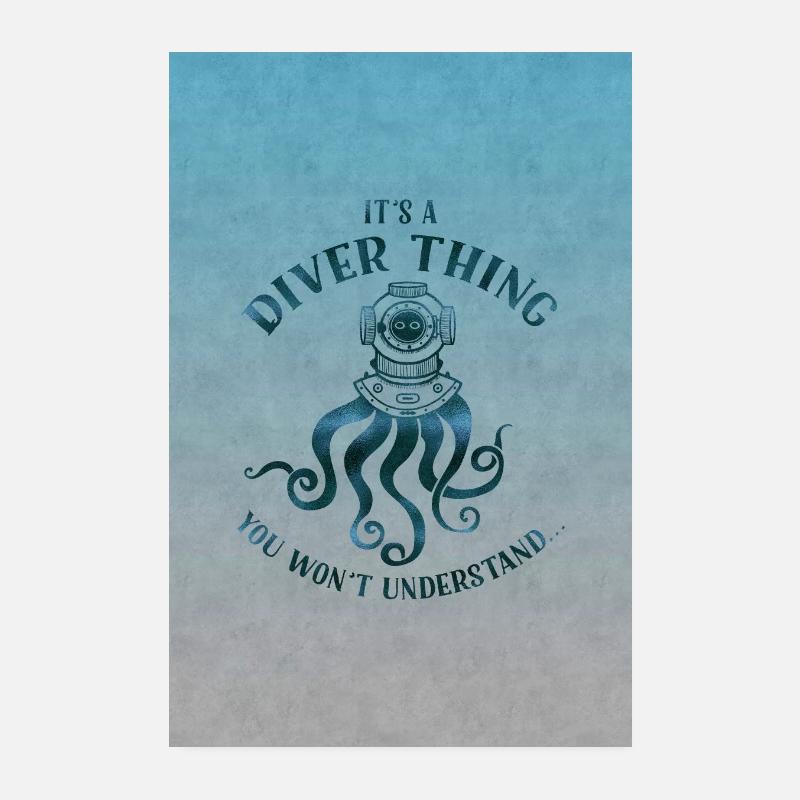 Chose de plongeur Poster 20 x 30 cm