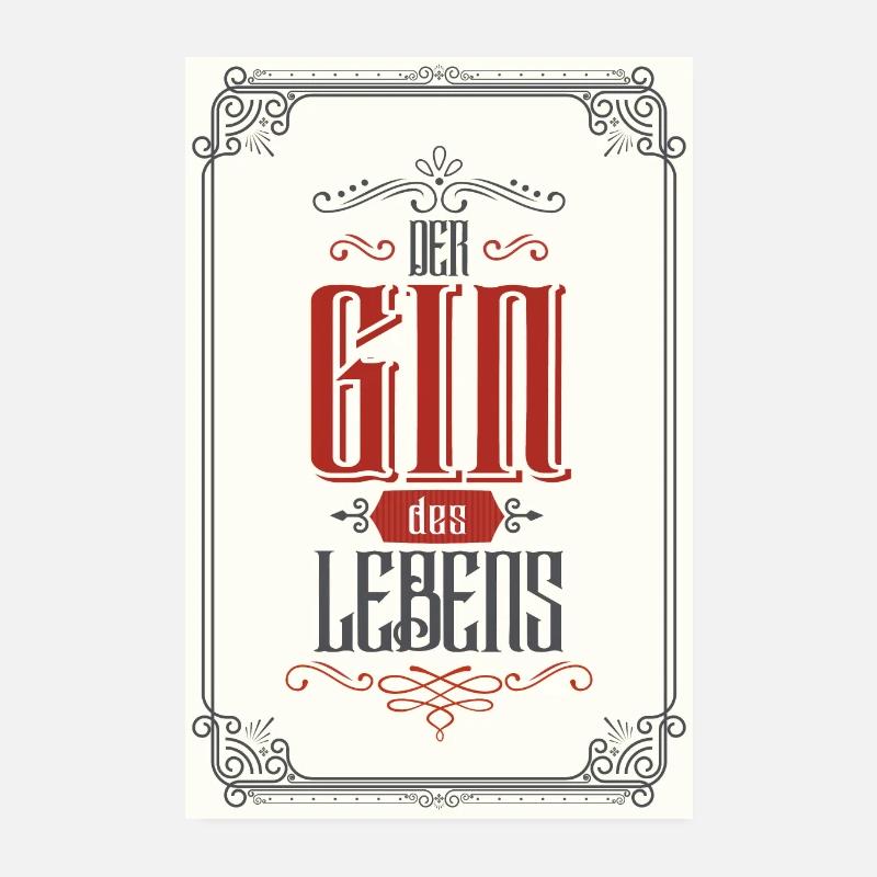 Der Gin des Lebens Poster - Poster 20x30 cm - Weiß