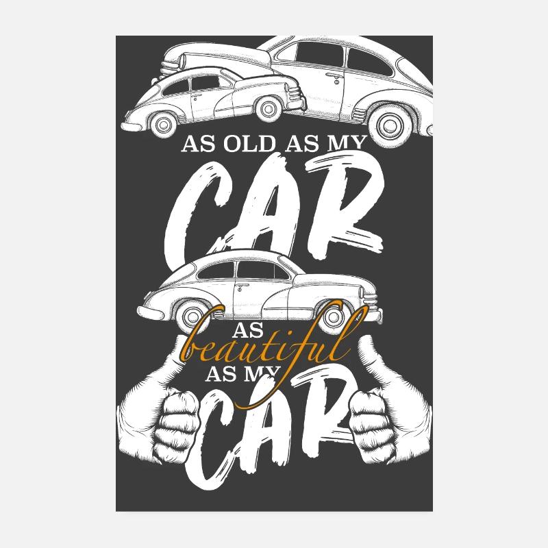 Oldtimer Auto Geschenk für den Opa Poster 20x30 cm