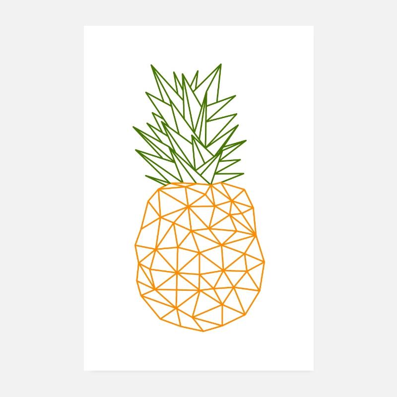 Pineapple Geometric Style Poster 8" x 12" (20x30 cm)