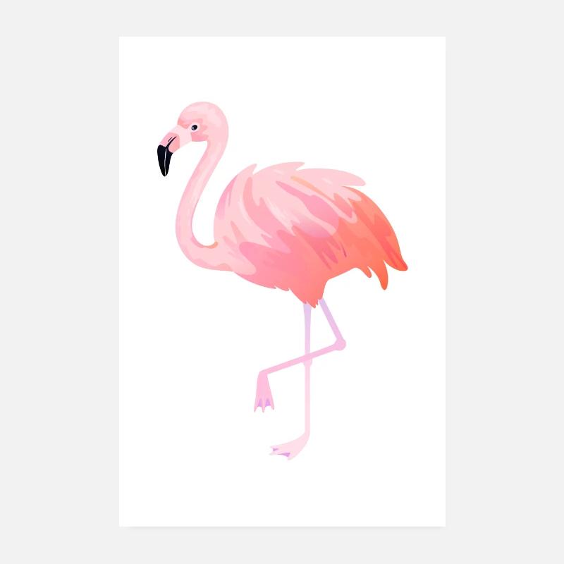 Flamingo illustration Poster 8" x 12" (20x30 cm)