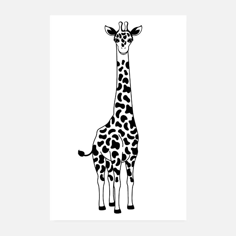 Giraffe illustration Poster 8" x 12" (20x30 cm)
