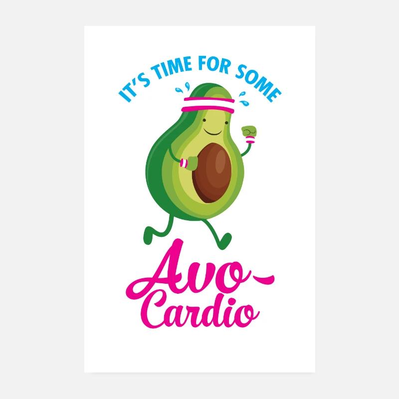 Il est temps pour certains Avio Cardio - Poster 20 x 30 cm - blanc