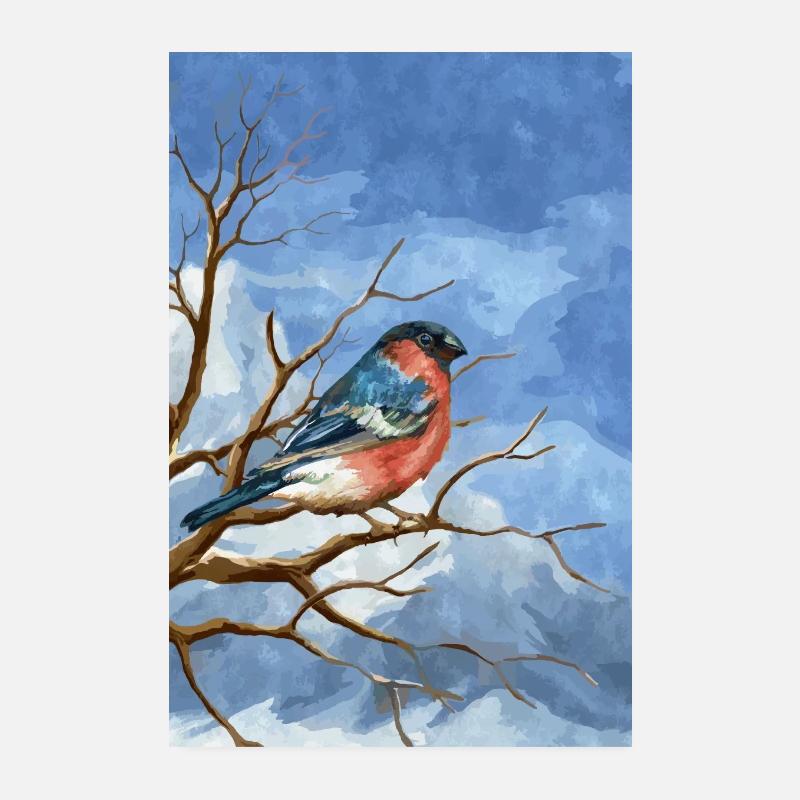 Vogel des Gimpels Poster 20x30 cm