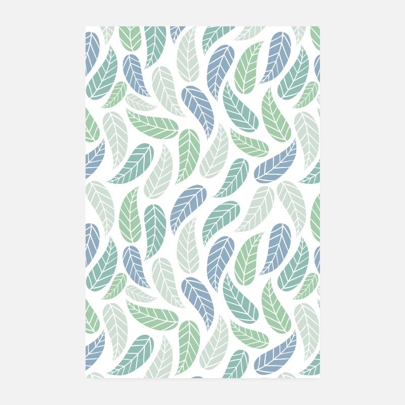 SCANDI SOMMER BLAETTER Poster 20x30 cm