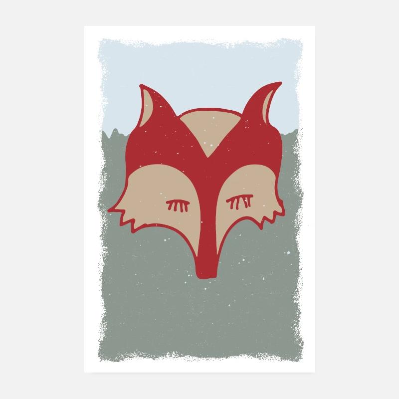 Fox drawing Poster 8" x 12" (20x30 cm)