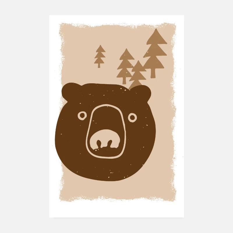 Bär Zeichnung Poster 20x30 cm