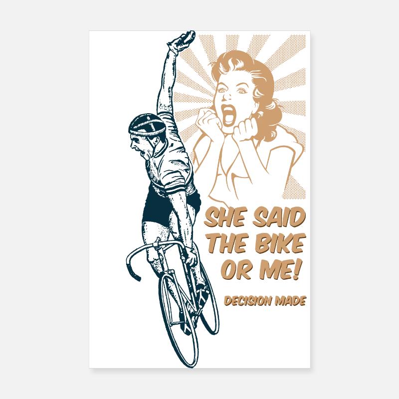Je pars ... cyclisme Poster 20 x 30 cm