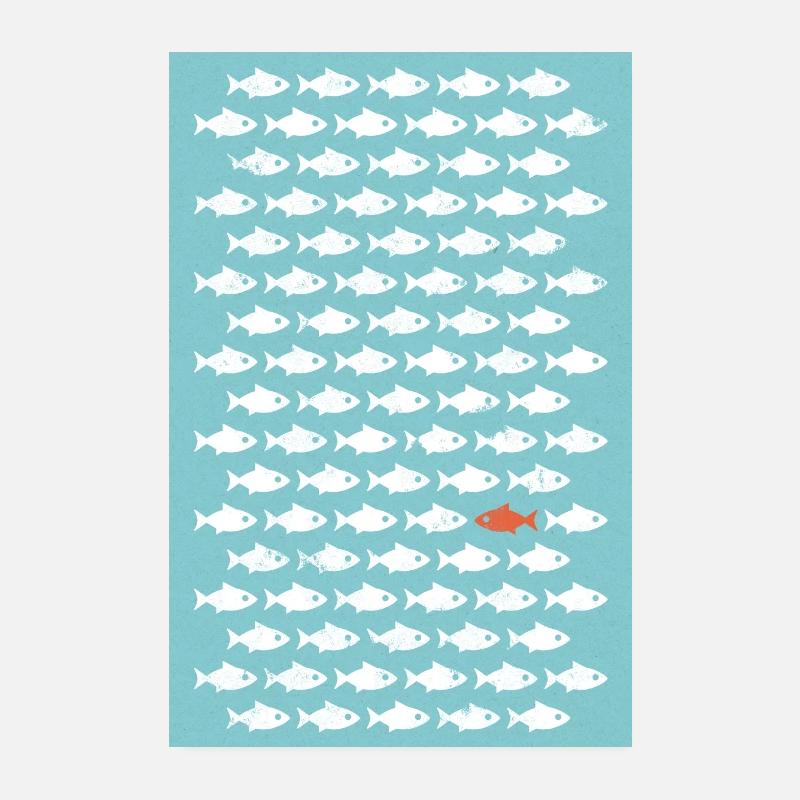 Against the stream Poster 8" x 12" (20x30 cm)