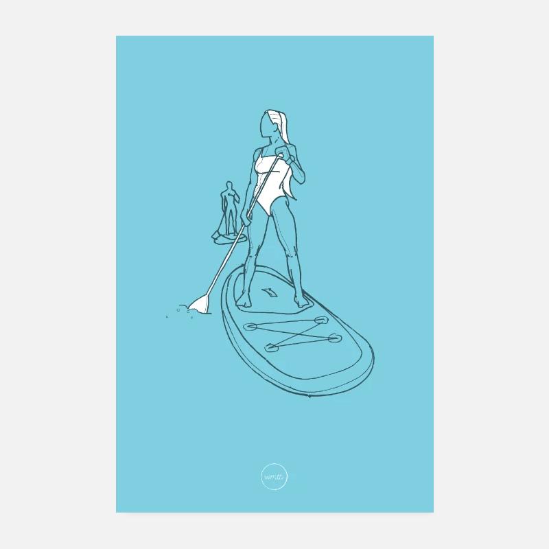 Paddle board Poster 8" x 12" (20x30 cm)