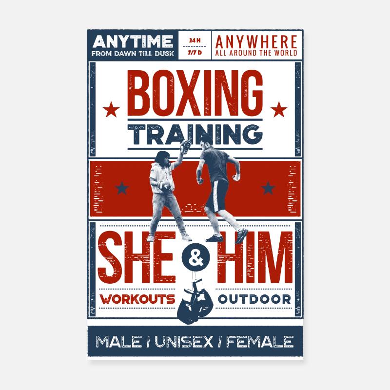 Boxing training - Poster Poster 20x30 cm