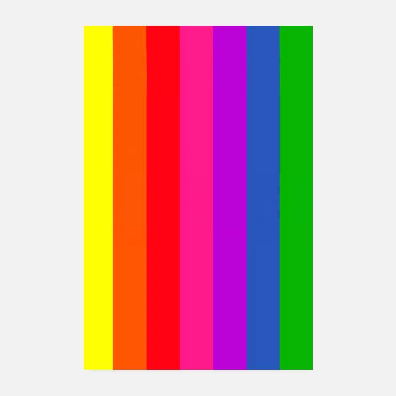 Regenbogenfahne - Poster 20x30 cm - Weiß