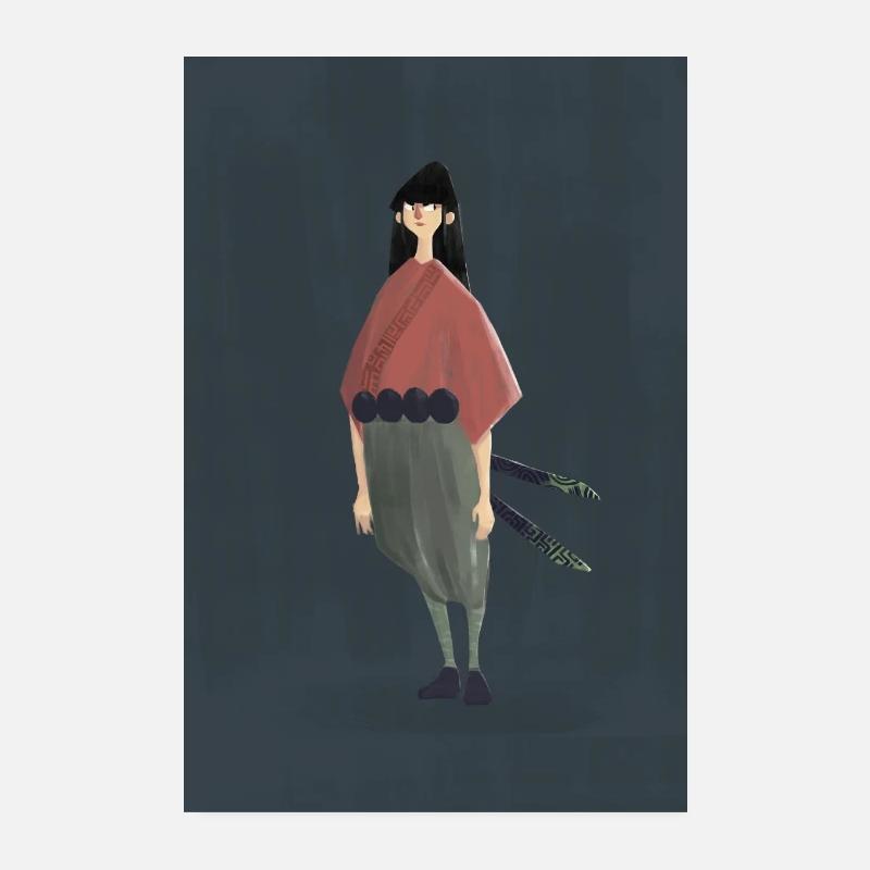 Samurai Mädchen Poster 20x30 cm