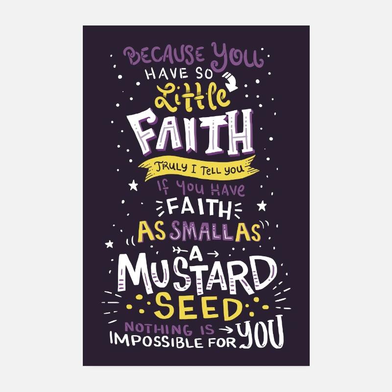 Mathew 17:20 Wall Art Poster 8" x 12" (20x30 cm)