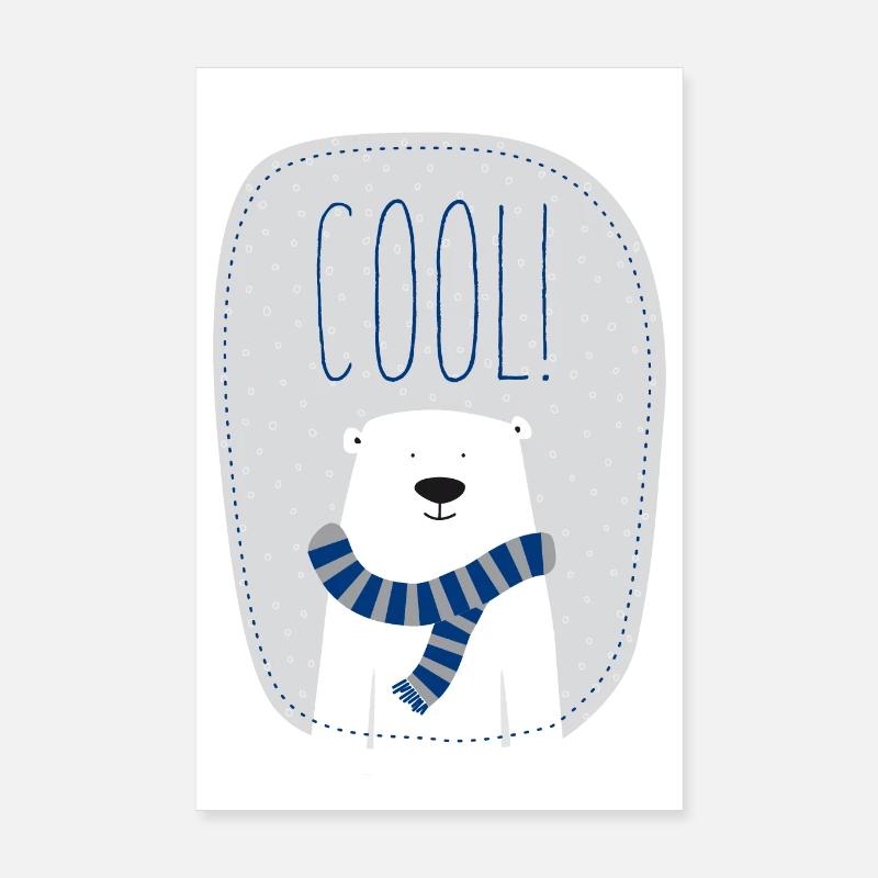 cool polar bear Poster 8" x 12" (20x30 cm)
