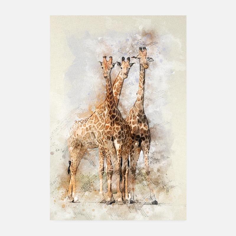 Giraffen Poster 20x30 cm