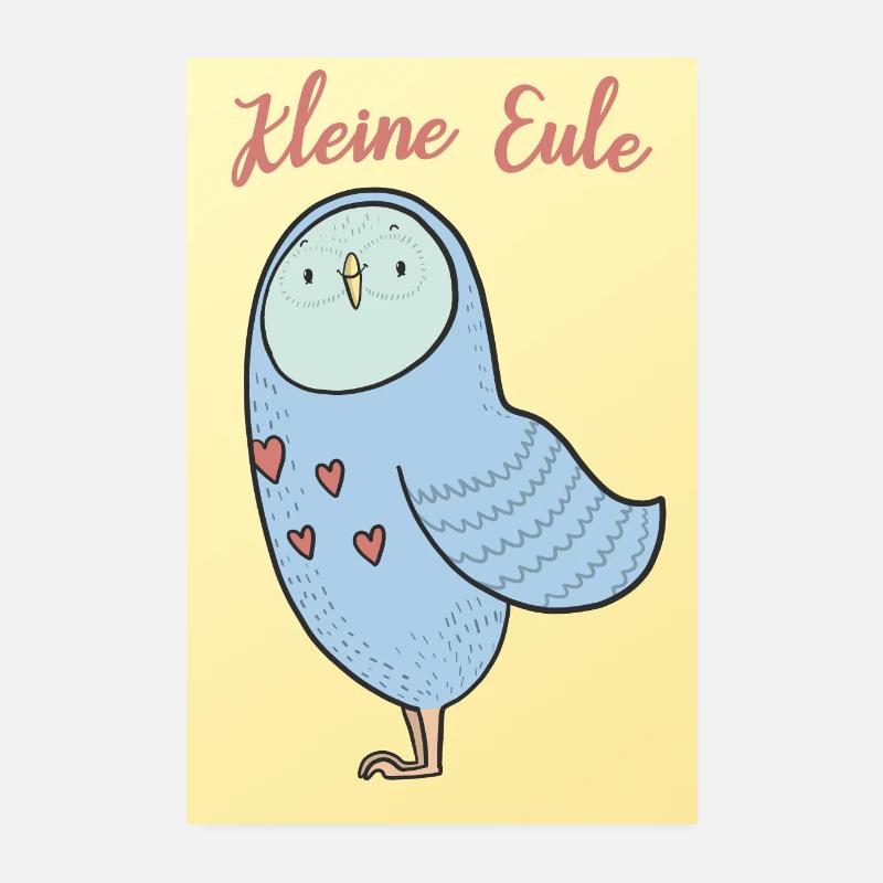 Kleine Eule Comic Illustration Kinder Poster Poster 20x30 cm