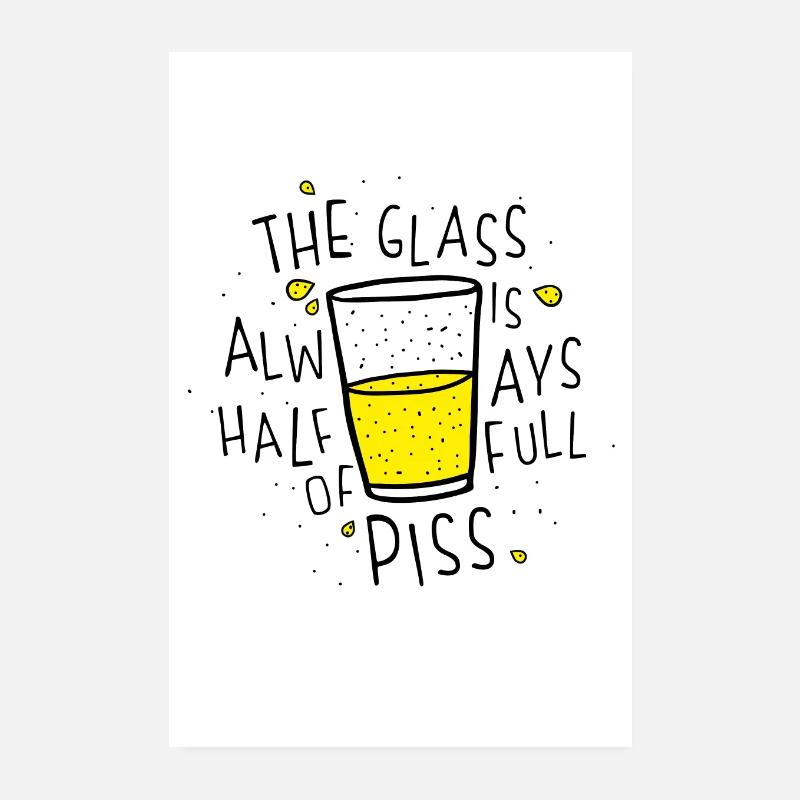 Glass half full Poster 8" x 12" (20x30 cm)