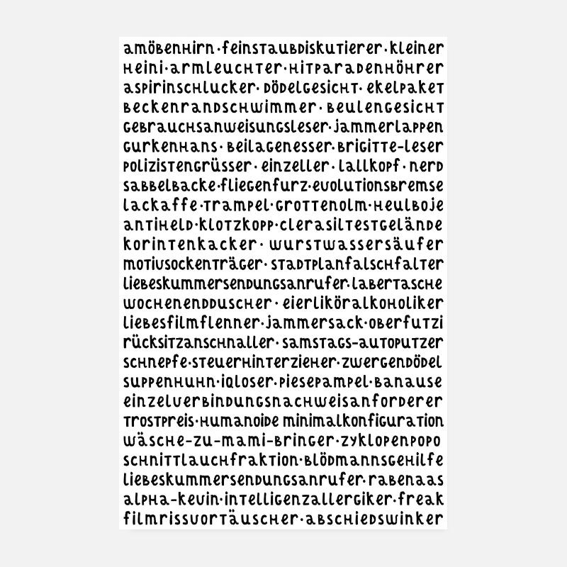 Affiche des jurons Poster 20 x 30 cm