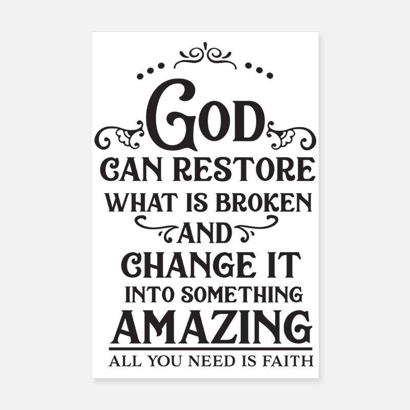 Bible Verses Christian Proverbs Poster as a Gift Poster 8" x 12" (20x30 cm)