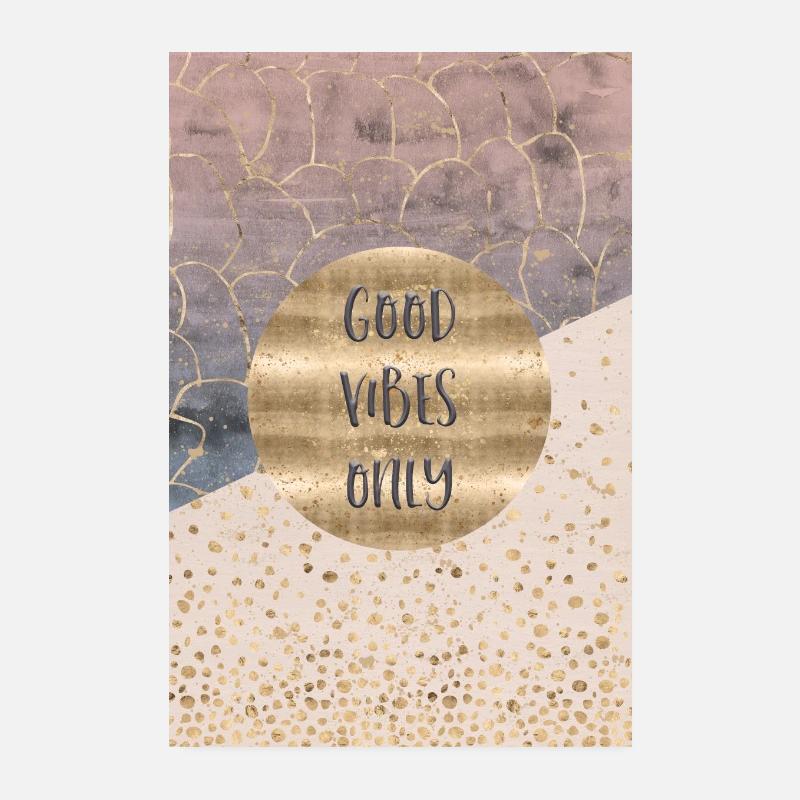 ARTWORK Bonnes vibrations seulement Poster 20 x 30 cm