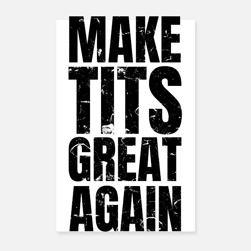 Make Tits Great Again vintage Poster 20x30 cm
