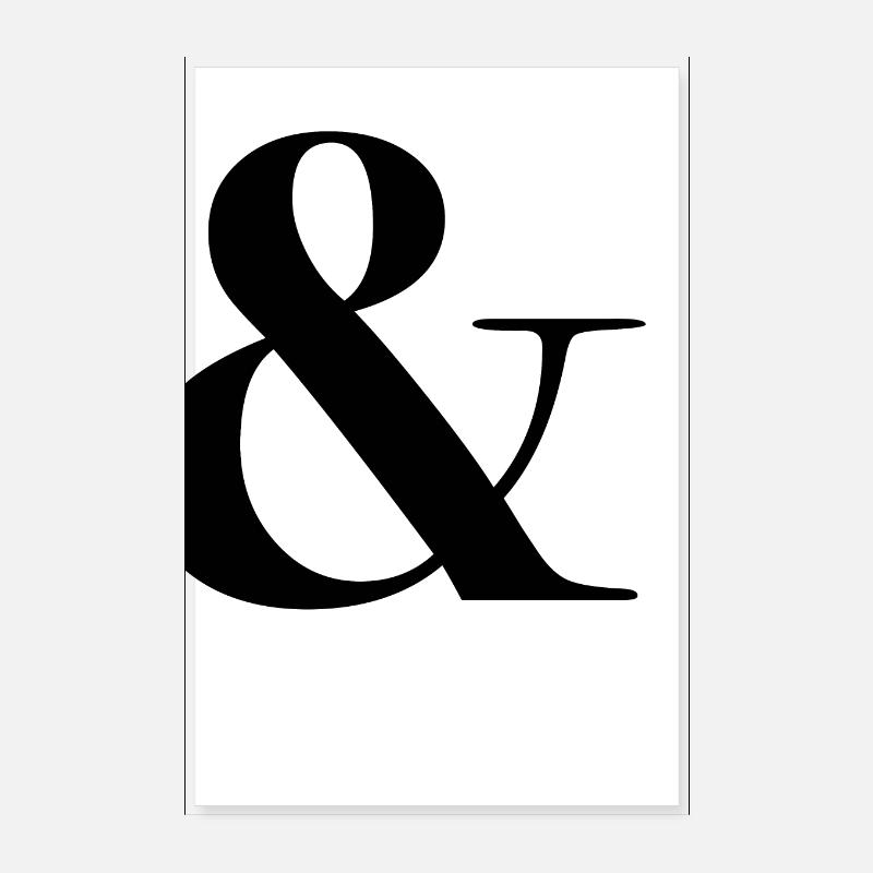 Typo Graphic "&" Poster 20x30 cm