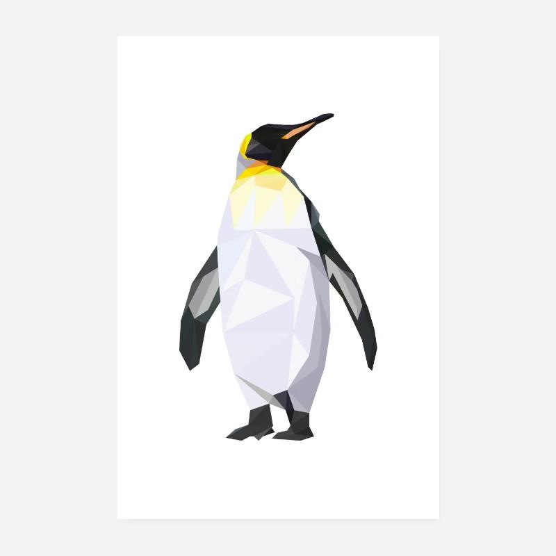 Polygon Pinguin Poster 20x30 cm