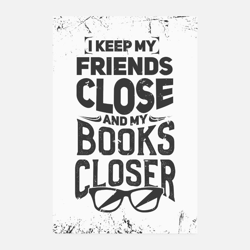Bücherwurm Bücher Nerds Poster 20x30 cm