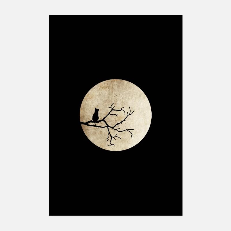 Poster Cat night Poster 8" x 12" (20x30 cm)