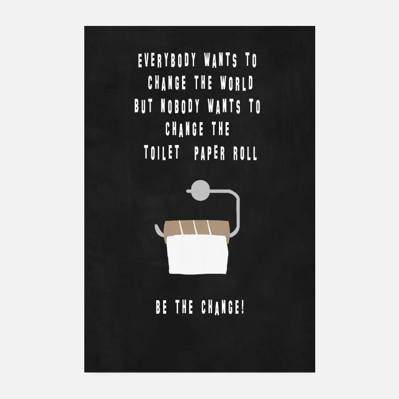 Soyez le changement! - Poster 20 x 30 cm - blanc
