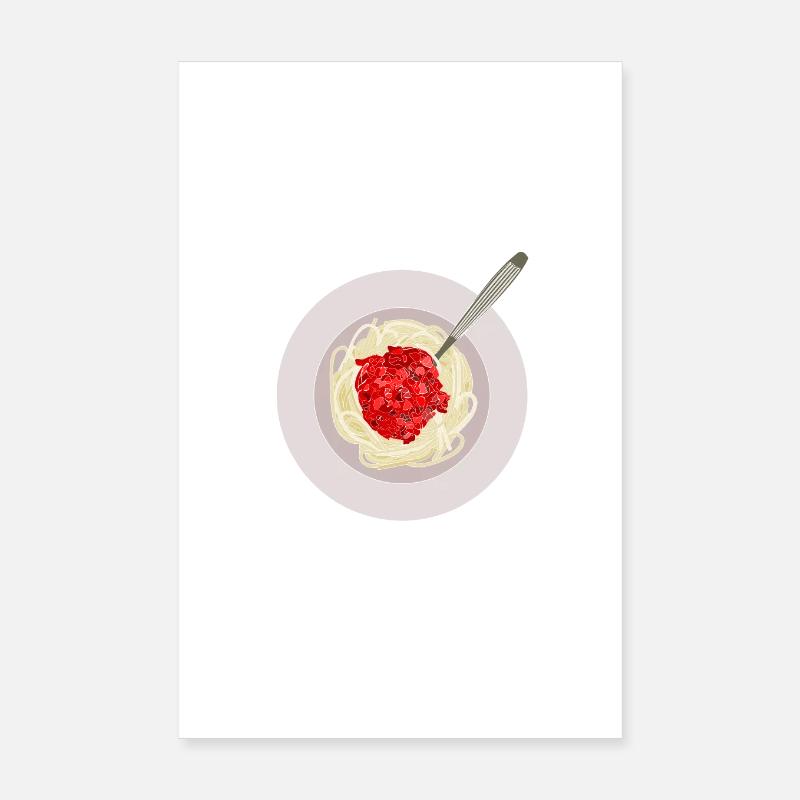 Pâtes - blanches Poster 20 x 30 cm