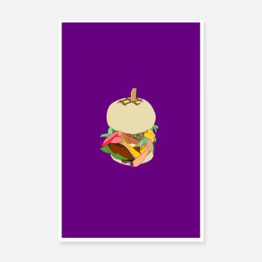Burger - viola Poster 20x30 cm
