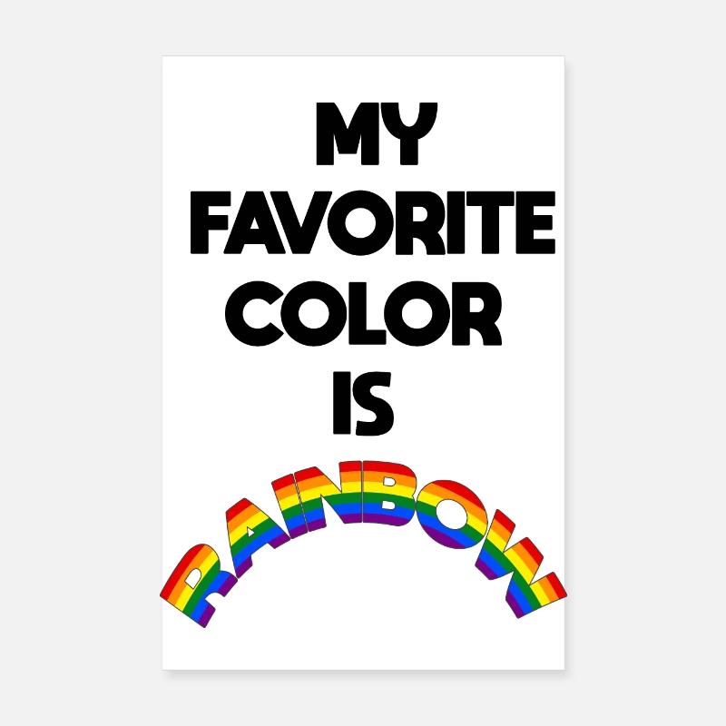 Ma couleur préférée est l'arc-en-ciel Poster 20 x 30 cm