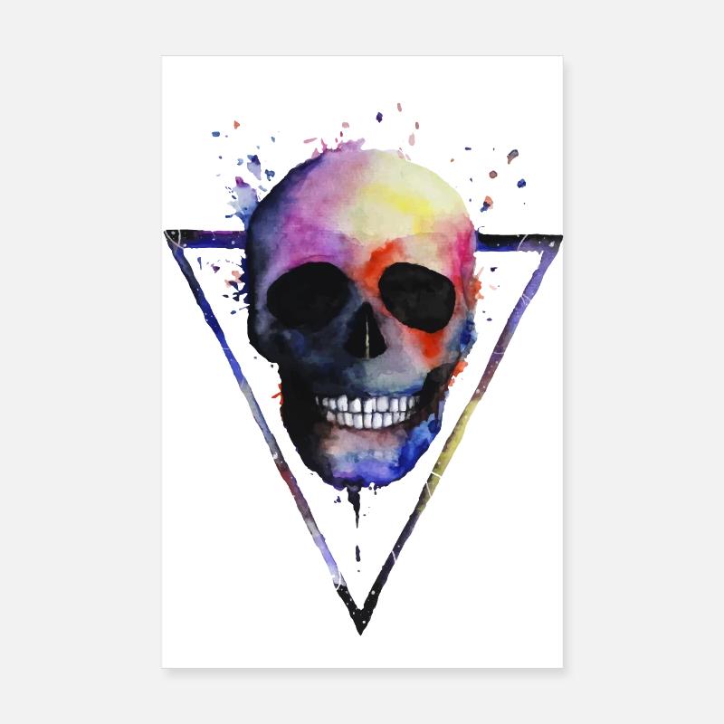 Crâne grunge Poster 20 x 30 cm