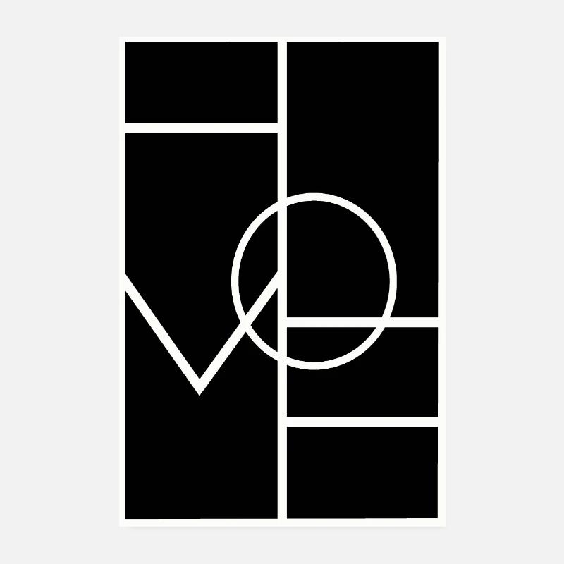 Affiche typographie maison Poster 20 x 30 cm