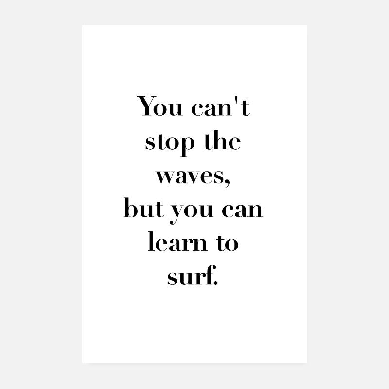 Apprenez à surfer en disant Poster 20 x 30 cm