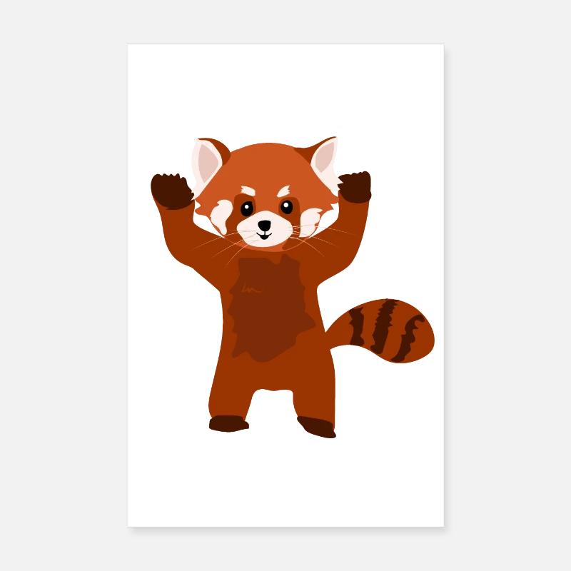 Panda rouge Poster 20 x 30 cm