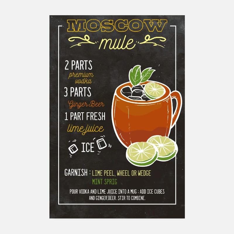 Moscow Mule Cocktail Bar Drink Barkeeper Poster 20x30 cm