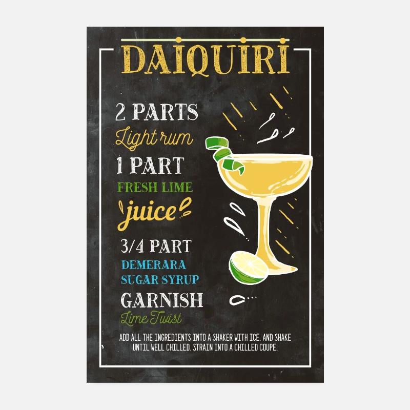 Daiquiri Cocktail Drinks Barkeeper Bar Restaurant Poster 8" x 12" (20x30 cm)