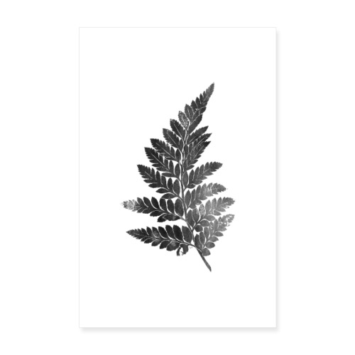 Linocut fern poster - Poster 8 x 12 (20x30 cm)