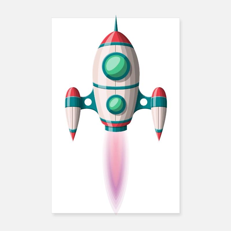 Startende Rakete Poster 20x30 cm